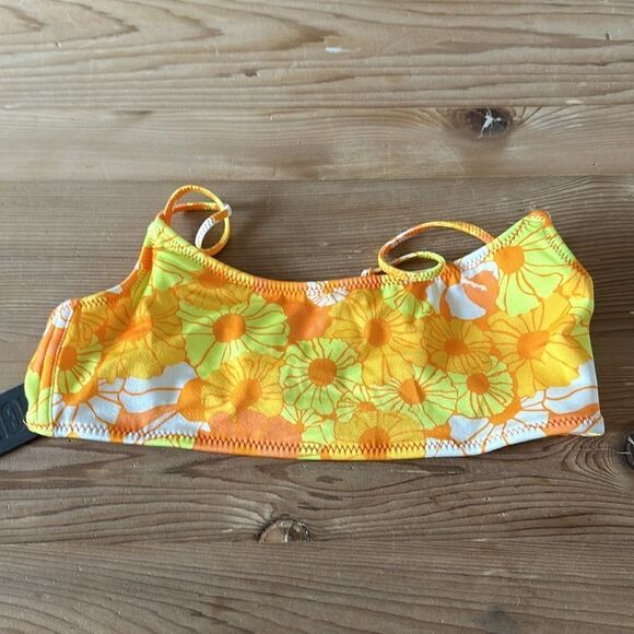 TRIANGL MICA NORMAL PANSY ORANGE FLORAL SET NO BAG NEW WITH TAGS - Picture 7 of 8